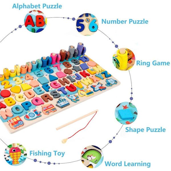 GOOHOMEEY 7 in1 Wooden Puzzles Learning Toy - Image 5